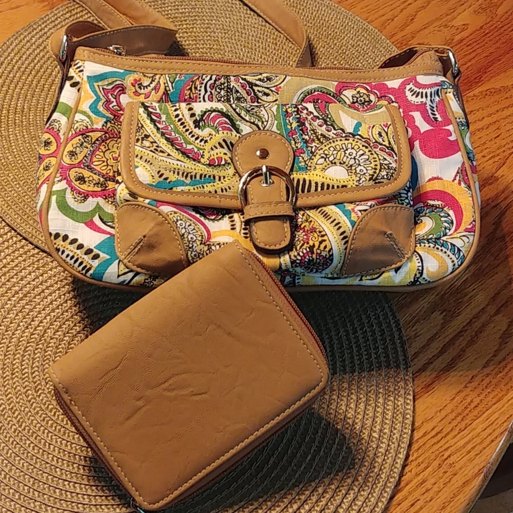 Fabric summer purse with matching wallet